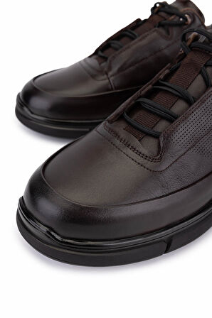 Tamer Tanca Erkek Hakiki Deri Kahverengi Casual Ayakkabı 381 22534 ERK AYK SK25-26 KAHVE DR