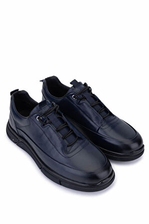 Tamer Tanca Erkek Hakiki Deri Lacivert Casual Ayakkabı 381 22534 ERK AYK SK25-26 LACI DR