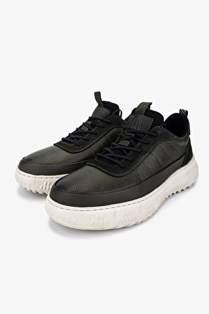 Valmenti Erkek Hakiki Deri Haki Sneakers & Spor Ayakkabı 381 22487 ERK AYK SK25-26 HAKI