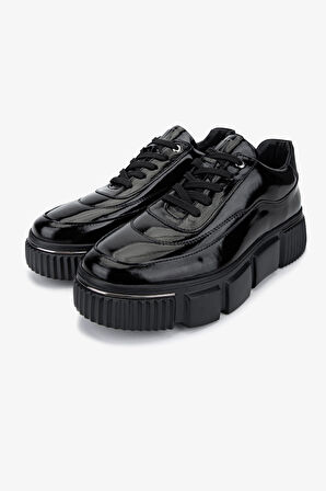 Valmenti Erkek Hakiki Deri Siyah Rugan Sneakers & Spor Ayakkabı 381 22035 ERK AYK SK25-26 SIYAH KRSK RGN
