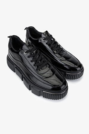 Valmenti Erkek Hakiki Deri Siyah Rugan Sneakers & Spor Ayakkabı 381 22035 ERK AYK SK25-26 SIYAH KRSK RGN