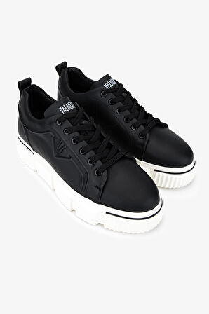 Valmenti Erkek Hakiki Deri Siyah Sneakers & Spor Ayakkabı 381 22524 ERK AYK SK25-26 SIYAH MAT