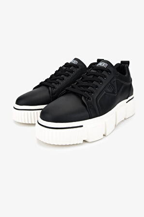 Valmenti Erkek Hakiki Deri Siyah Sneakers & Spor Ayakkabı 381 22524 ERK AYK SK25-26 SIYAH MAT