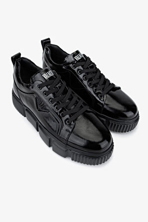 Valmenti Erkek Hakiki Deri Siyah Rugan Sneakers & Spor Ayakkabı 381 22524 ERK AYK SK25-26 SIYAH KRSK RGN