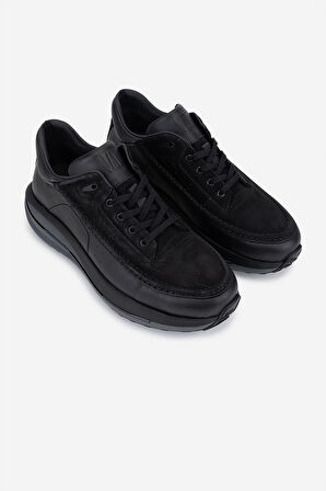 Valmenti Erkek Hakiki Deri Siyah Sneakers & Spor Ayakkabı 381 22548 ERK AYK SK25-26 SYH NBK/SYH