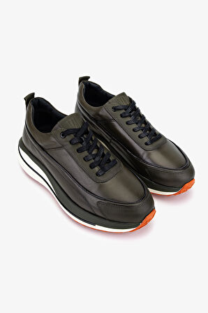 Valmenti Erkek Hakiki Deri Haki Sneakers & Spor Ayakkabı 381 22539 ERK AYK SK25-26 HAKI