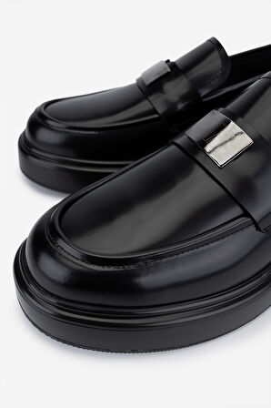 Valmenti Erkek Hakiki Deri Siyah Açma Loafer Ayakkabı 381 22521 ERK AYK SK25-26 SIYAH ACMA