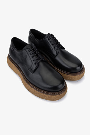 Valmenti Erkek Hakiki Deri Siyah Floter Casual Ayakkabı 381 22451 ERK AYK SK25-26 SIYAH FLTR