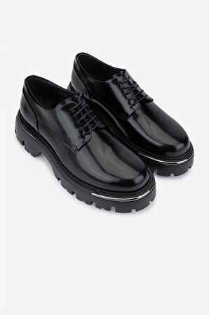 Valmenti Erkek Hakiki Deri Siyah Açma Casual Ayakkabı 381 22267 ERK AYK SK25-26 SIYAH ACMA