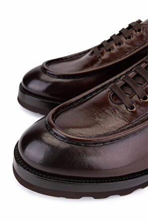 Tamer Tanca Erkek Hakiki Deri Taba Bufalo Casual Ayakkabı 987 251 ERK AYK SK25-26 TABA BFL/GYK