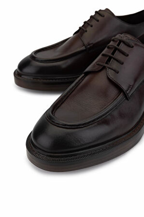 Tamer Tanca Erkek Hakiki Deri Kahverengi Casual Ayakkabı 987 282 ERK AYK SK25-26 KAHVE DR