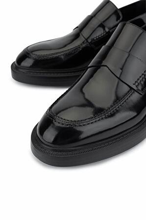 Tamer Tanca Erkek Hakiki Deri Siyah Açma Loafer Ayakkabı 987 281 ERK AYK SK25-26 SIYAH ACMA