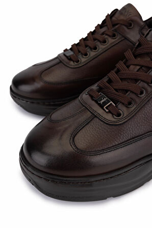 Tamer Tanca Erkek Hakiki Deri Kahverengi Sneakers & Spor Ayakkabı 298 3141-2527 ERK AYK SK25-26 KHV ATLS/KHV GUTI