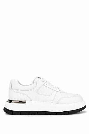Tamer Tanca Erkek Hakiki Deri Beyaz Sneakers & Spor Ayakkabı 298 3228-2605 ERK AYK SK25-26 BEYAZ