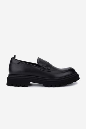 Rossi Erkek Hakiki Deri Siyah Loafer Ayakkabı 668 1221 ERK AYK SK25-26 NERO