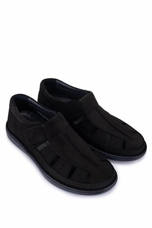 Tamer Tanca Erkek Hakiki Deri Siyah Nubuk Casual Ayakkabı 478 1005-0008 ERK AYK Y25 SIYAH NBK