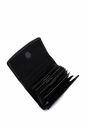 Tamer Tanca Unisex Hakiki Deri Siyah Havyar Kartlık 1148 061 KRTLK SK25-26 SIYAH HVYR