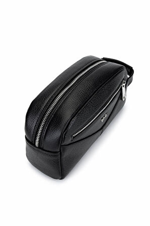 Tamer Tanca Erkek Hakiki Deri Siyah Floter Traş Çantası 301 230210 ERK CNT SK25-26 SIYAH FLTR