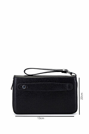 Tamer Tanca Erkek Hakiki Deri Siyah Floter El Çantası 301 230281 ERK CNT SK25-26 SIYAH FLTR