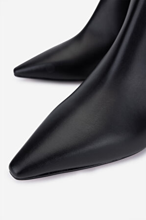 Valmenti Kadın Hakiki Deri Siyah Topuklu Bot 1154 1651 BN BOT SK25-26 NERO