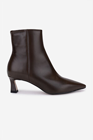 Valmenti Kadın Hakiki Deri Kahverengi Topuklu Bot 1154 1651 BN BOT SK25-26 CAFFE