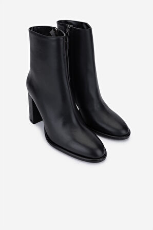 Valmenti Kadın Hakiki Deri Siyah Topuklu Bot 1154 2462 BN BOT SK25-26 NERO