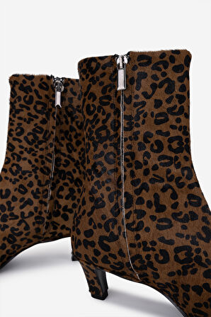 Valmenti Kadın Hakiki Deri Bej Topuklu Bot 1154 2912 BN BOT SK25-26 CUOIO