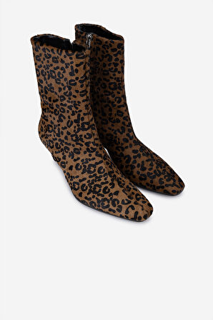 Valmenti Kadın Hakiki Deri Bej Topuklu Bot 1154 2912 BN BOT SK25-26 CUOIO