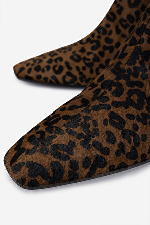 Valmenti Kadın Hakiki Deri Bej Topuklu Bot 1154 2912 BN BOT SK25-26 CUOIO