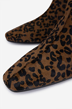 Valmenti Kadın Hakiki Deri Leopar Topuklu Çizme 1154 2917 BN CZM SK25-26 CUOIO