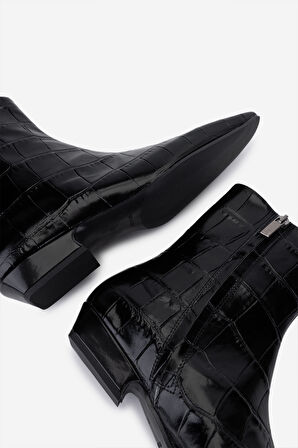 Valmenti Kadın Hakiki Deri Siyah Topuklu Bot 1154 309 BN BOT SK25-26 NERO