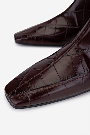 Valmenti Kadın Hakiki Deri Bordo Topuklu Bot 1154 309 BN BOT SK25-26 BORDO