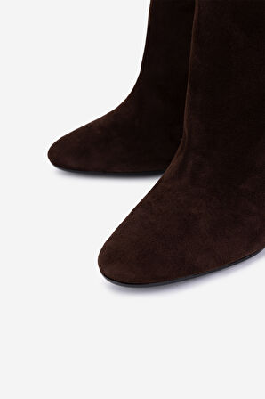 Valmenti Kadın Hakiki Deri Kahverengi Topuklu Çizme 1154 3146 BN CZM SK25-26 CAFFE