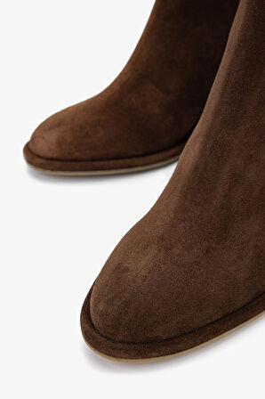 Valmenti Kadın Hakiki Deri Kahverengi Topuklu Bot 1154 3216 BN BOT SK25-26 CASTAGNO