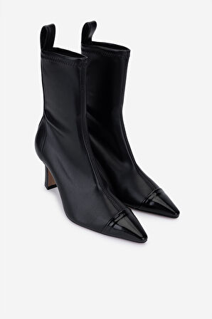 Valmenti Kadın Hakiki Deri Siyah Topuklu Bot 1154 790 BN BOT SK25-26 NERO/NERO