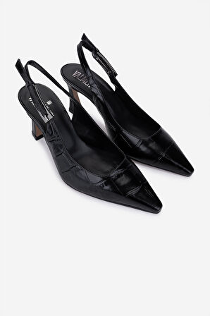 Valmenti Kadın Hakiki Deri Siyah Topuklu Ayakkabı 1154 792 BN AYK SK25-26 NERO