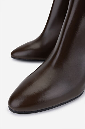 Valmenti Kadın Hakiki Deri Kahverengi Topuklu Bot 1154 860 BN BOT SK25-26 CAFFE