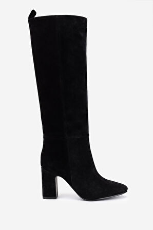 Valmenti Kadın Hakiki Deri Siyah Topuklu Çizme 1154 863 BN CZM SK25-26 NERO