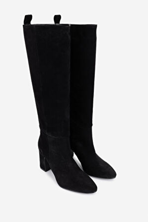 Valmenti Kadın Hakiki Deri Siyah Topuklu Çizme 1154 863 BN CZM SK25-26 NERO