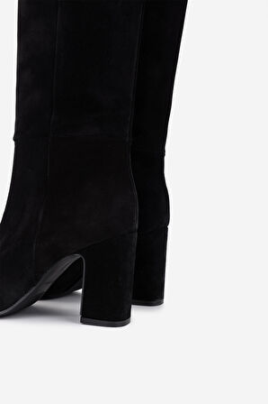 Valmenti Kadın Hakiki Deri Siyah Topuklu Çizme 1154 863 BN CZM SK25-26 NERO