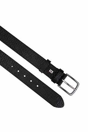 Tamer Tanca Erkek Hakiki Deri Siyah Jumbo Spor Kemer 171 2005 ERK KMR Y25 SIYAH JUMBO