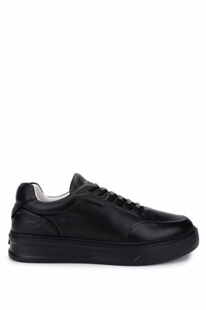 Barracuda Erkek Hakiki Deri Siyah Sneakers & Spor Ayakkabı 511 BU3510A ERK AYK Y24 BLACK/BLACK SOLE