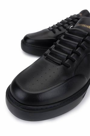 Barracuda Erkek Hakiki Deri Siyah Sneakers & Spor Ayakkabı 511 BU3510A ERK AYK Y24 BLACK/BLACK SOLE
