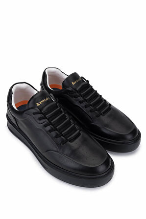 Barracuda Erkek Hakiki Deri Siyah Sneakers & Spor Ayakkabı 511 BU3510A ERK AYK Y24 BLACK/BLACK SOLE