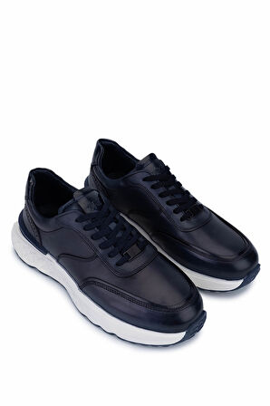 Tamer Tanca Erkek Hakiki Deri Lacivert Sneakers & Spor Ayakkabı 298 3133-8226 ERK AYK SK25-26 LACIVERT