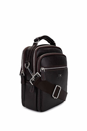 Tamer Tanca Erkek Hakiki Deri Kahverengi El Çantası 1012 2018 ERK CNT SK25-26 KAHVE FLTR