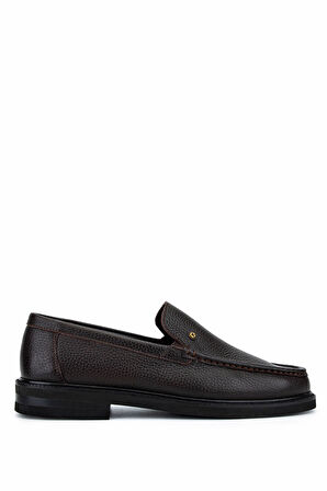 Tamer Tanca Erkek Hakiki Deri Kahverengi Loafer Ayakkabı 1008 3500 ERK AYK SK25-26 KAHVE FLTR