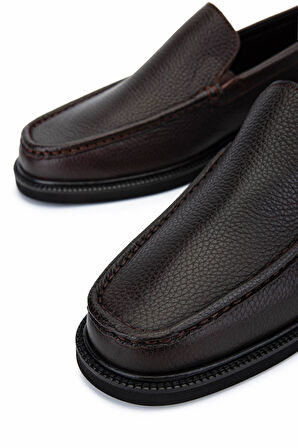 Tamer Tanca Erkek Hakiki Deri Kahverengi Loafer Ayakkabı 1008 3500 ERK AYK SK25-26 KAHVE FLTR