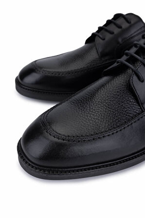 Tamer Tanca Erkek Hakiki Deri Siyah Klasik Ayakkabı 183 27750 ERK AYK SK25-26 SIYAH DR/FLTR