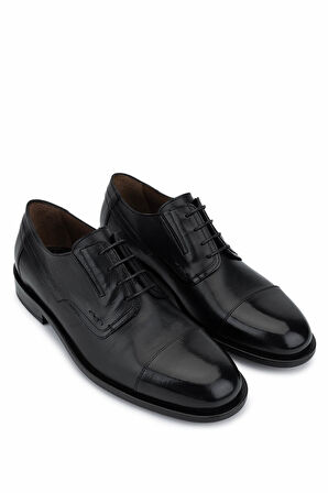 Tamer Tanca Erkek Hakiki Deri Siyah Klasik Ayakkabı 342 9385 ERK AYK SK25-26 SIYAH ST DN